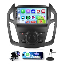 2+64GB Realdio Android 15 Car Stereo for Ford Transit 2014 2015 (LHD) with Wireless Carplay Android Auto, 9 Inch Touch Screen Radio for Transit with Bluetooth EQ GPS WiFi FM/RDS 26UI Backup Camera