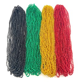 YSPPF 80 Pcs Black History Month Bead Necklaces Bulk African American Juneteenth Freedom Day Party Beads Necklaces Decorations Supplies