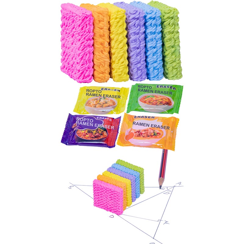 ROPTO 16 PCS Mini Food erasers for Kids Classroom Spicy