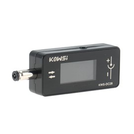 DC Tester, 4-30V 0-12A Two-Way Measurement Voltage Current Capacity Amp Volt Voltmeter Ammeter Detector Digital Tester for DC 5.5 x 2.5/2.1 Port Device