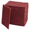 20 Pack Maroon General Purpose Scruff Pads 6" x 9"