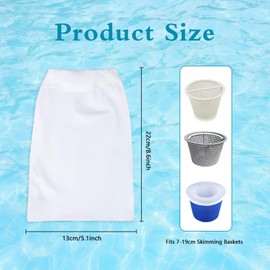 Ycfish 22 Pcs Pool Skimmer Socks, Swimming Pool Filter Socks, Fine Mesh Cleaning Net for Swimming Pools & Hot Tubs for In-Ground and Above Ground Pools Skimmer Basket Clean Debris and Leaves