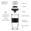 HOST Cocktail Shaker FREEZE Double-Walled Cup with Citrus Reamer, Stainless