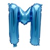 HS Palloncino con lettera M, 40 cm, blu, decorazione per