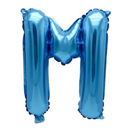 HS Palloncino con lettera M, 40 cm, blu, decorazione per matrimoni, compleanni, feste