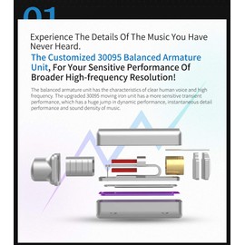 KZ ZSN Pro Dual Drivers 1BA 1DD in Ear Earphones HiFi Power Bass Earbuds Headphones High Clarity Sound Wired Earphones with Detachable Cable for Audiophile Musician-Purple No Mic