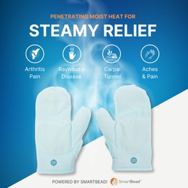 NatraCure Microwaveable Hand Warmer Mittens - Heated Gloves for Arthritis, Raynaud's Syndrome, Soreness & Stiff Joint Pain - Moist Heat Therapy Gloves - 1 Pair