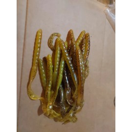 Unbranded 6 1/2" PowerWorm Style Green , Silver, Sparkle Plastic 20 pk Bulk