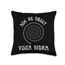 Meditate and Yoga New Age Yoga Teacher Meditation Ask Me About Yoga Nidra Yogi Breathwork Meditate Throw Pillow, 16x16, Multicolor