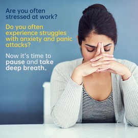 VIGLORY Mindful Breathing Necklace, A Powerful Tool for Anxiety Reduction, Meditation and Inner Peace, Premium Stainless Steel Anxiety Relief Item, Anxiety Jewelry Gifts for Women Men Kids(Gold)