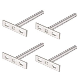 Pack of 4 floating shelf brackets, invisible concealed wall brackets, T-brackets, invisible shelf support, heavy duty wall shelf for any type of shelves and wall decoration.