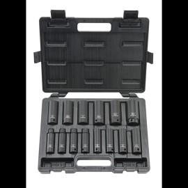 Blackhawk by Proto 14pc Blackhawk By Proto 1/2" Drive Deep Impact Socket Set SAE 6-Point UW-1514DS