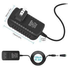 24V Power Supply, 1A 24W LED Lights Power Adapter, 100-240V AC to 24V DC Transformer for LED Strip Lights, Wall Plug Power Supply with 5.5/2.1 DC Female Barrel Connector (2 Pack)