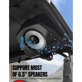 A & UTV PRO Rear Roof Speakers Pods for Polaris General 1000 2020-2025 Accessories 6.5" Speaker Mount Pods System Panel Replace #2637784#2637785