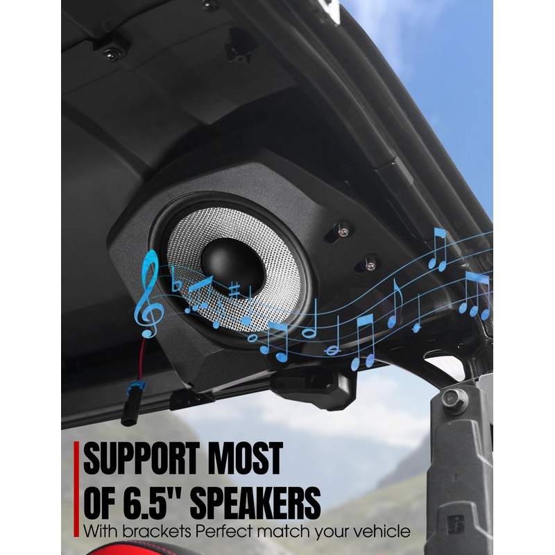 A & UTV PRO Rear Roof Speakers Pods for Polaris