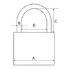 AI IB-008 Padlock Keys, 3 Identical Keys, Brass, Body Width: