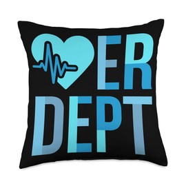 ER Dept ED Emergency Department Emergency Room Throw Pillow