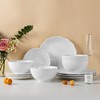 KilomSumat Porcelain Dinnerware Sets for 4, 12 Piece Plates and