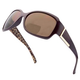 VITENZI Bifocal Sunglasses for Women, Jackie O Reading Tinted Readers, Vittoria in Brown 1.50