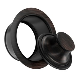 EXAKEY Garbage Disposal Flange and Stopper for Kitchen Sink,Sink Drain Flange with Stopper for Garbage Disposal Stainless Steel Fit Universal 3-1/2 Inch Standard Sink Drain Opening Oil Rubbed Bronze