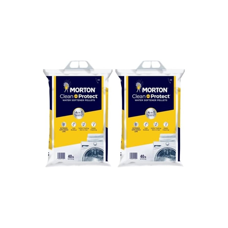 Morton Clean and Protect Water Softener Salt Pellets, 40 LB