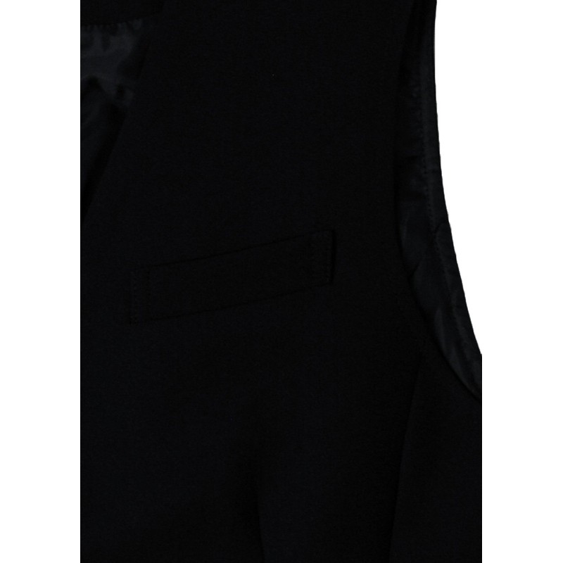 Arbe AS8064-10 Women's Black Collarless Formal Cafe Bar Vest Women's