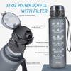 Polygon 32oz Motivational Water Bottle with Time Marker & Removable