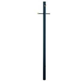 Acclaim 96-320BK Direct-Burial Lamp Posts Collection Smooth Lamp Post with Crossarm & Photocell, 7', Matte Black