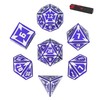 UDIXI Purple Metal Dice Set D&D, 7-Piece Heavy Metallic DND