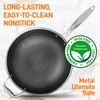NutriChef 12" Stainless Steel Durable Wok - Triply Kitchenware with