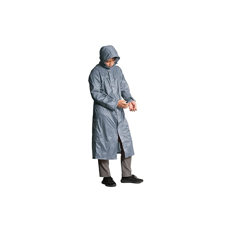Makku Rainwear, Kurutto Pack Raincoat, Blue, Gray, L