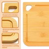 BelleVive 2 Packs Small Bamboo Wood Chopping Boards with Groove,
