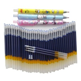 Twokiln Gel Ink Pen Refills Blue,80 Pcs Retractable Gel Ink Refills,0.5 mm Point Blue Ink,Used for Retractable Gel Pens,Send 6 Extra Pens,Smooth Writing.(Blue 80)