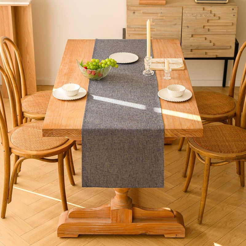 Kiatuniya Table Runner Modern Table Runner Grey Table Runner 40