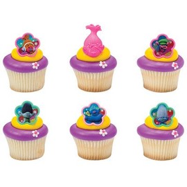 Trolls True Colors Cupcake Rings - 12 Count