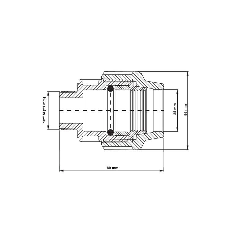 BFG MDPE Fitting für Wasserrohre, Adapter 25mm x 1/2" BSP