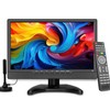 Jexiop 14 Inch LED HD TV,Portable Small Television with HDMI