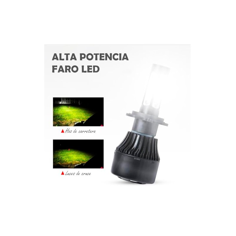 Par De Faros Led Modelo H4 Luz Blanca De 4