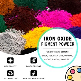 ninesung Color Pigment - Iron Oxide Powder for Epoxy Resin Making, Slime & Candle Jars, Concrete, Cement, Mortar, Grout, Gypsum, Water-Based Paint, Plaster Concrete Pigment (Brown, 8 Ounces)