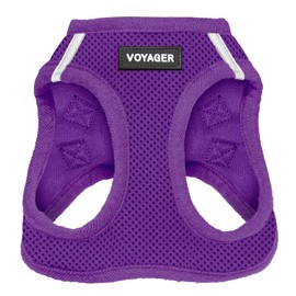 Best Pet Supplies - All Weather Mesh, Reflective, No Pull Harness for Small, Medium Dogs, Cats - Secure with Hook & Loop Fastener, Buckle, Double D-Rings - Purple, XS