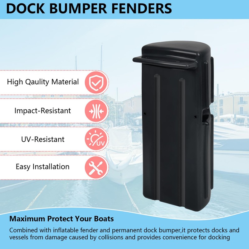 BALAVA Dock Bumpers 2 Pack,Dock Fenders Bumper,Marine Dock Bumpers,Inflatable Dock