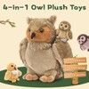 MorisMos Owl Teddy with Babies inside, Lifelike Cuddly Owls Stuffed
