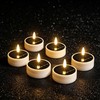 6PCS Solar Tea Lights Outdoor Waterproof, Rechargeable Reusable Flameless Flickering