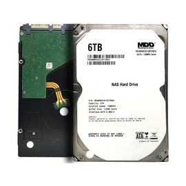 MaxDigitalData 6TB 7200RPM 128MB Cache SATA 6.0Gb/s 3.5inch Internal Hard Drive for NAS Network Storage (MD6000GSA12872NAS) - 3 Years Warranty