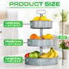 Plexon 3 Tiered Tray Stand, Metal Tiered Serving Tray, Round
