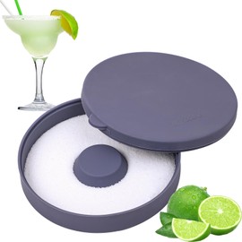Kamehame Salt Rimmer for Cocktails, Silicone Margarita Salt Rimmer with Lid, Bar Salt and Sugar Rimmer For Wide Glasses Cocktails, Bar Party Salt Glass Rimming Bartender Tool Salt Container