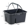 Zerdyne Plastic Cleaning Caddy with Handle, 4 Compartment Portable Plastic