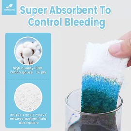 Sterile Z-Folded Gauze First Aid Hemostatic Gauze Quick Emergency Clotting Combat Gauze,Vacuum Sealed 4.5in x 4.1 Yards, Ideal for Trauma Wound Care, First Aid Compressed Gauze Pads(Pack of 5,)