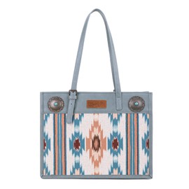 Montana West Wrangler Aztec Printed Shoulder Bag without Zipper Southwestern Canvas Top Handle Handbags for Women Hobo Bag WG198-8121JN