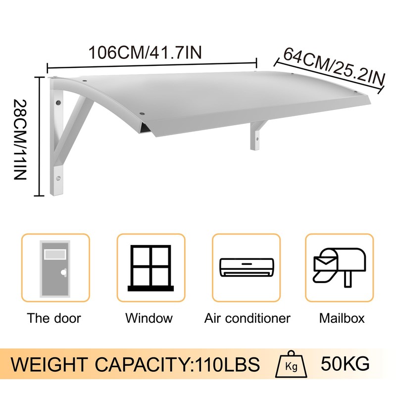 Mini Split Cover Outdoor AC Condenser Protection Sun Shade (41.7X25.2X11in)